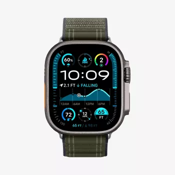 SPIGEN WBF0 řemínek pro Apple Watch 8/9/10/11/SE/Ultra (44/45/46/49 mm), zelený