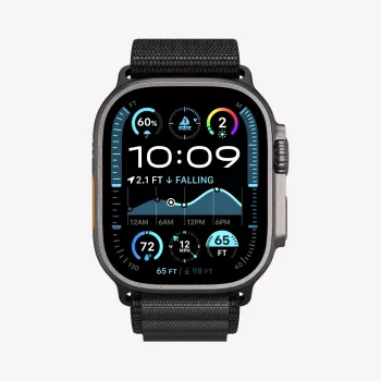 Spigen WBF1 řemínek Apple Watch 8 / 9 / 10 / 11 / SE / Ultra (44 / 45 / 46 / 49 mm), černý