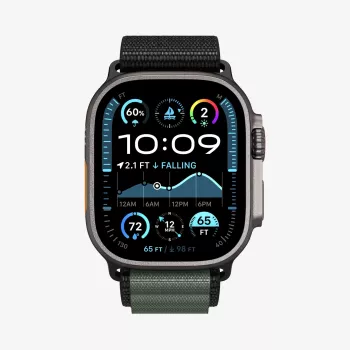 Řemínek Spigen Rugged Armor Pro WBF1 pro Apple Watch 44/45/46/49 mm, černý/zelený