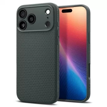 Pouzdro Spigen Liquid Air pro iPhone 17 Pro, Abyss Green