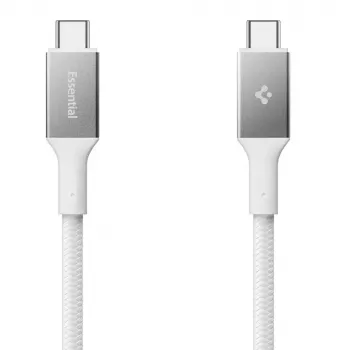 SPIGEN EB10015CC Essential kabel USB-C na USB-C 100W 150cm bílý