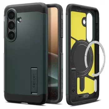 Spigen Tough Armor Mag MagSafe pouzdro pro Samsung Galaxy S26+ – zelené