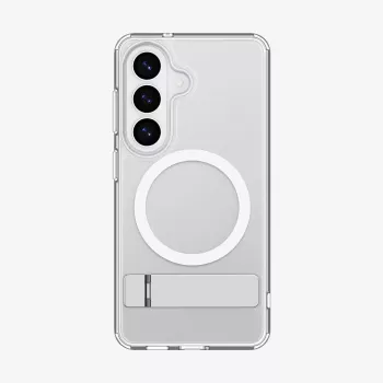 Pouzdro Spigen Ultra Hybrid S Mag MagSafe pro Samsung Galaxy S26, průhledné bílé