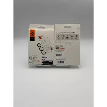 Ochranný kryt fotoaparátu Spigen Optik Pro HD GLAS.TR EZ Fit 2 ks pro Samsung Galaxy S26, černý