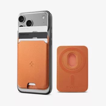 Magnetický držák karet SPIGEN VALENTINUS MAGSAFE UNIVERSAL, METALLIC ORANGE