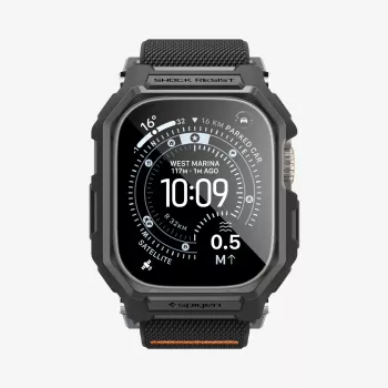 Spigen Rugged Armor & tvrzené sklo Apple Watch Ultra 1 / 2 / 3 (49 mm) matná černá