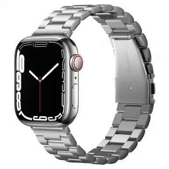 Spigen Modern Fit Link náramek pro Apple Watch 42/44/45/49mm - stříbrný