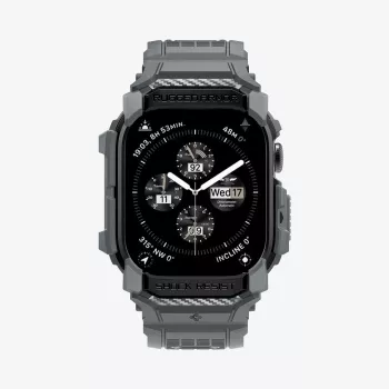 SPIGEN RUGGED ARMOR PRO APPLE WATCH 10 / 11 (46 MM) TMAVĚ ŠEDÁ