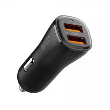 SPIGEN Essential EV302 2portová autonabíječka 30W černá