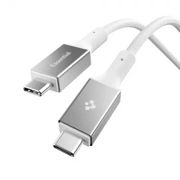 Spigen Essential USB-C na USB-C kabel 100W 1m bílý