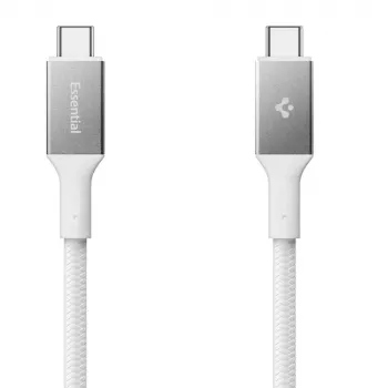 Spigen Essential USB-C na USB-C kabel 100W 1m bílý