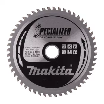 Makita Specialized B-47064 kotouč okružní pily pro hliník, 150 x 20 mm, 52 zubů