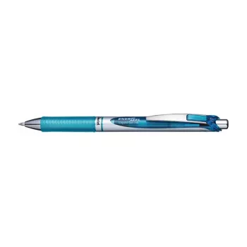 Pentel EnerGel Xm Zatahovací gelové pero - světle modrý inkoust - 0,35 mm jehlový hrot - modré tělo - pryžový úchop