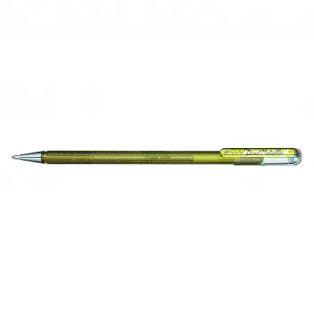 Pentel Hybrid Dual Metallic gelové pero - zlaté - 1,0 mm - s víčkem