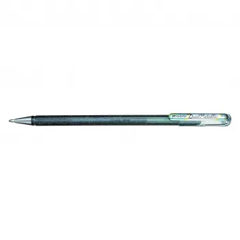 Pentel Hybrid Dual Metalické gelové pero - metalická stříbrná - 1,0 mm - s víčkem