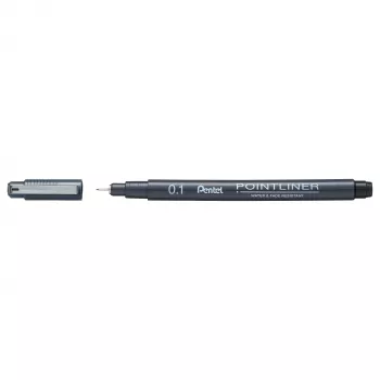 Fineliner Pentel Pointliner černý 0,1 mm