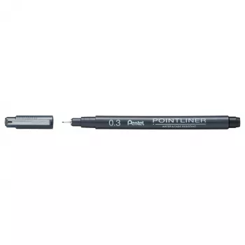 Fineliner Pentel Pointliner černý 0,3 mm