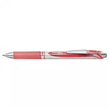 Pentel EnerGel BL77 zatlačovací gelové pero - růžové - korálové - stříbrné - kulaté - 0,7 mm - inkoust na vodní bázi