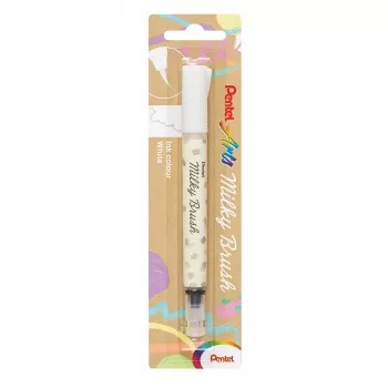 Štětcové pero Pentel Milky Brush bílé