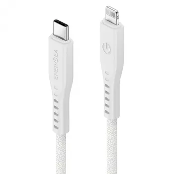 ENERGEA Flow USB-C na Lightning kabel 1,5 m bílý 60W 3A PD rychlonabíjení MFi