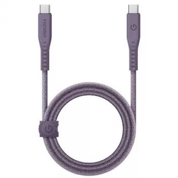 ENERGEA Flow USB-C na USB-C kabel 1,5 m fialový 240W 5A PD rychlonabíjení