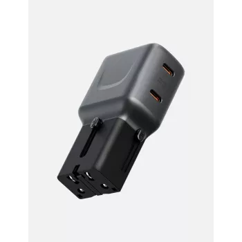 ENERGEA TravelGoAdapter 45 2xUSB-C 45W grafitově černý EU zástrčka
