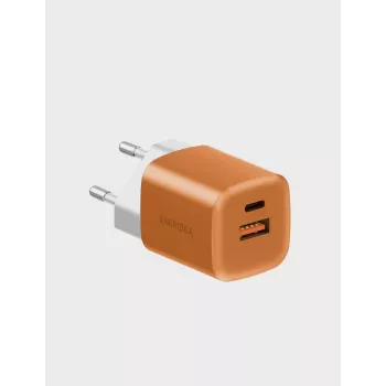 ENERGEA Ampcharge GaN35 USB-C/USB-A PD/PPS/QC3.0 35W nástěnná nabíječka oranžová
