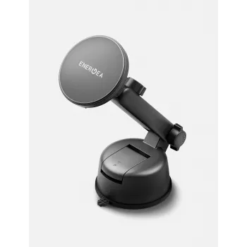 ENERGEA MagdriveKit 15W držák do auta – magnetická bezdrátová nabíječka na čelní sklo, palubní desku, ventilaci – černá