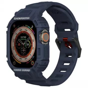 SKINARMA Mecha 2v1 pouzdro s řemínkem pro Apple Watch Ultra 49 mm tmavě modré