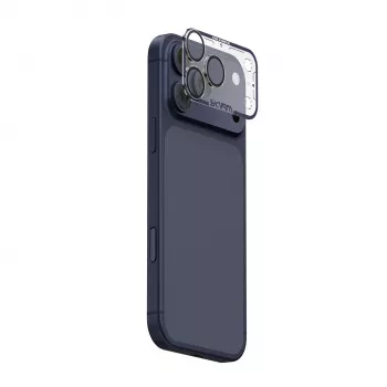 Skinarma Magma plně matný chránič objektivu fotoaparátu pro iPhone 17 Pro Max modrý