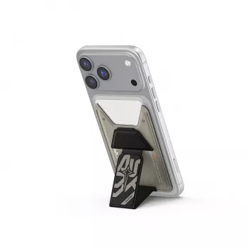 Skinarma Kado Aegis magnetický držák na karty s úchytem a stojanem šedý