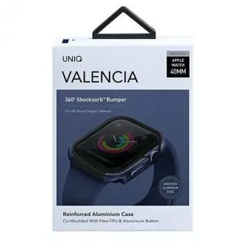 Ochranné pouzdro UNIQ Valencia pro Apple Watch Series 4/5/6/SE/SE3 40mm, Atlantic Blue