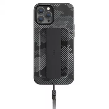 UNIQ Heldro pouzdro pro iPhone 12 Pro Max 6,7 inch Charcoal Camo Antimicrobial
