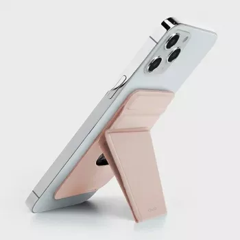 UNIQ Lyft magnetický stojan na telefon s držákem na karty růžový