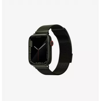 UNIQ Dante řemínek pro Apple Watch Milanese Loop z nerezové oceli, zelený, 38/40/41mm Series 1-9/SE/SE2/SE3