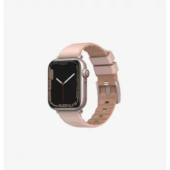 Řemínek UNIQ Linus pro Apple Watch Series 1/2/3/4/5/6/7/8/9/SE/SE2/SE3/Ultra/Ultra 2/Ultra 3 42/44/45/49 mm, Airosoft silikon, Midnight Black
