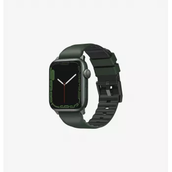 Řemínek UNIQ Linus pro Apple Watch, Airosoft silikon, Moss Green, 42/44/45/49 mm Series 1-9/SE/Ultra