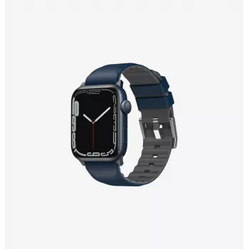 Řemínek UNIQ Linus pro Apple Watch, Airosoft silikon, Nautical Blue, 42/44/45/49 mm