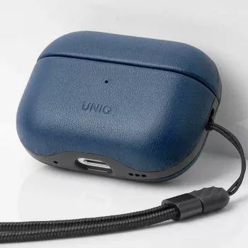 Pouzdro UNIQ Terra pro AirPods Pro 2. generace (2022/2023), pravá kůže – Space Blue