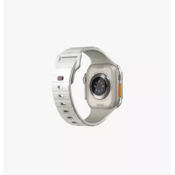 Řemínek UNIQ Stride SE pro Apple Watch 49/46/45/44 mm FKM guma lume midnight zelená