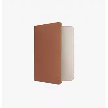 UNIQ Belmont držák na pas s Apple Find My a RFID blokací, Caramel Beige