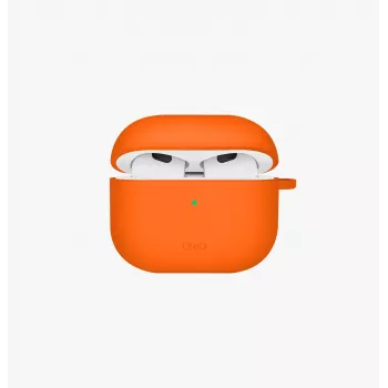 UNIQ Nexo pouzdro pro AirPods 4 s háčky na uši, silikon, černé