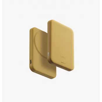 UNIQ Lyden Lexa magnetická power banka 5000mAh PD USB-C MagSafe žlutá