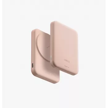 UNIQ Lyden Lexa magnetická power banka 5000mAh PD USB-C MagSafe růžová