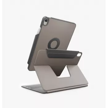 UNIQ Rovus Snapmount magnetické 360° otočné odnímatelné pouzdro pro iPad 11 A16 (2025) / iPad 10.9 10th Gen (2022) šedé