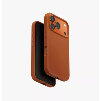 UNIQ Lino pouzdro pro iPhone 17 Pro, MagClick Charging, oranžové