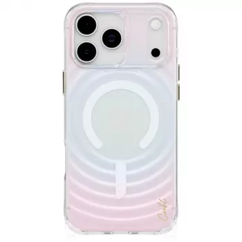UNIQ Coehl Vela pouzdro s magnetickým nabíjením pro Apple iPhone 17 Pro Max, opálové iridescentní