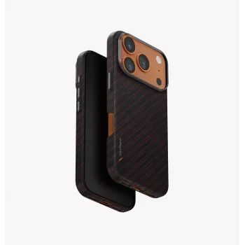 UNIQ Keva Edge pouzdro pro iPhone 17 Pro s MagClick Charging, oranžové