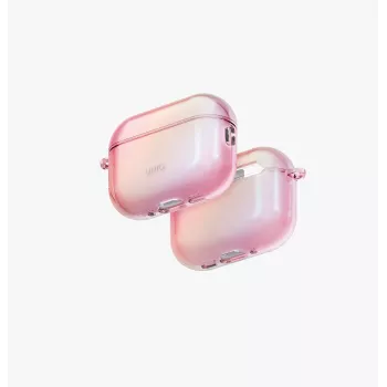 UNIQ Iridescia pouzdro pro AirPods Pro 3 s karabinou růžový hranol