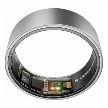 Chytrý prsten ULTRAHUMAN Ring Air pro ženy a muže - wearable pro sledování spánku a kondice - tepová frekvence - Raw Titanium, velikost 13